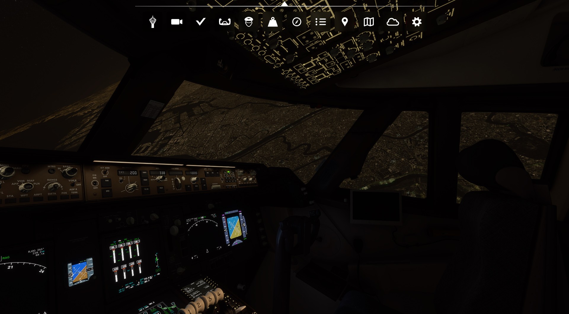 MSFS2020のコックピット